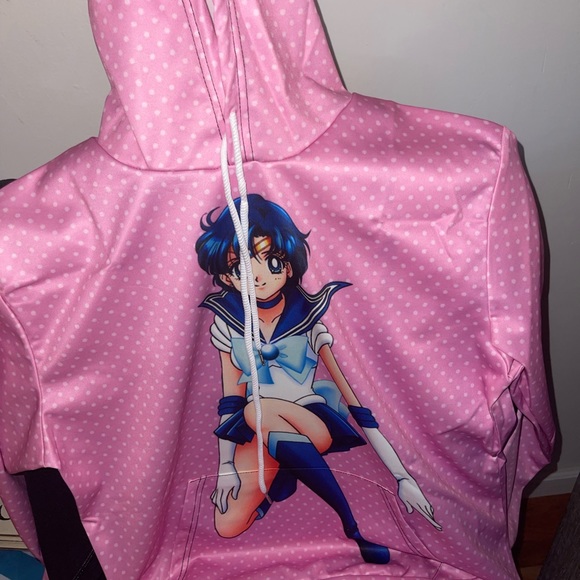 Sailor Moon bundle🎀 Sailor Mercury Hoodie M & Colourpop blush - Picture 5 of 8